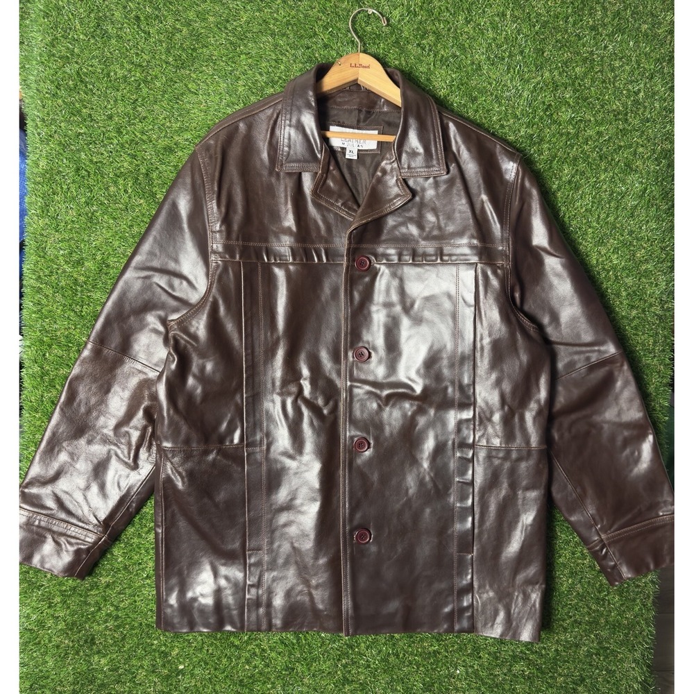 Vintage 90s Wilsons Leather M. Julian Jacket Workwear Gorpcore Brown XL